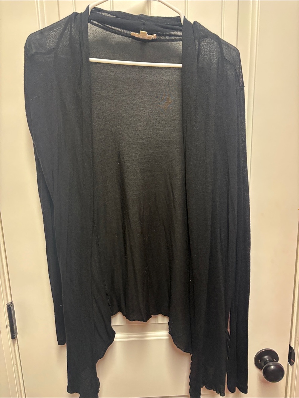 Zenana Outfitters Black Open-Front Lightweight Cardigan